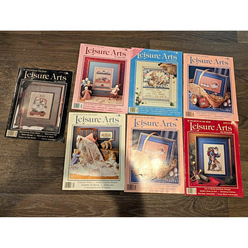 Leisure Arts The Magazine December 1989 Cross Stitch, Paula Vaughan